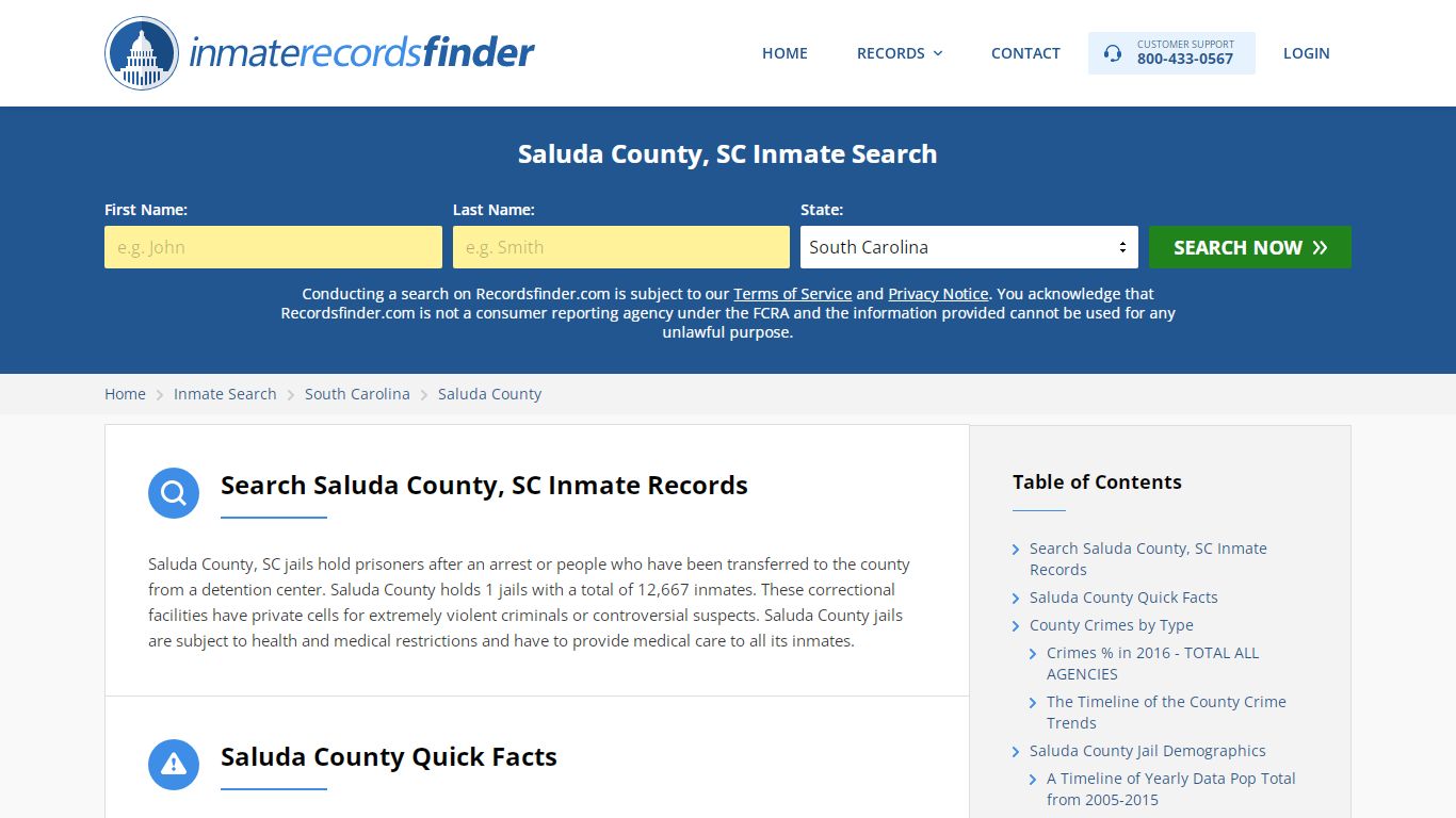 Saluda County, SC Inmate Lookup & Jail Records Online